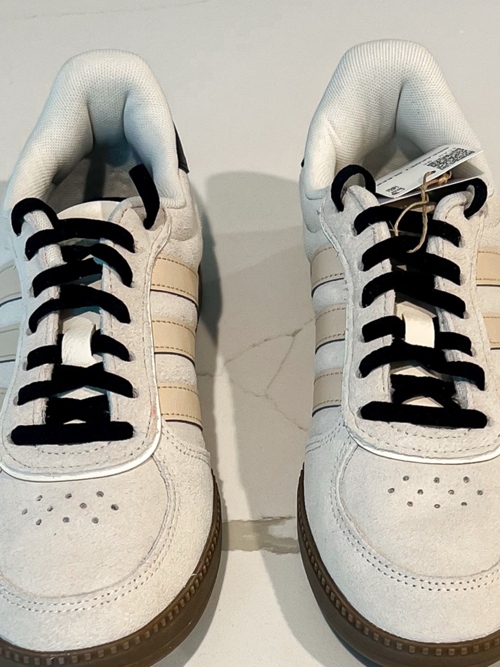 Adidas Breaknet Sleek Off White and Crystal Linen Sneaker Womens Sz 7 - Picture 5 of 15